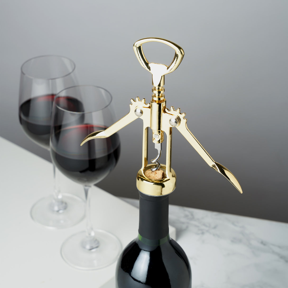 Belmont Winged Corkscrew in Gold