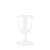 Party 6 oz Plastic Stemmed Wine Cups in Clear, Set of 8