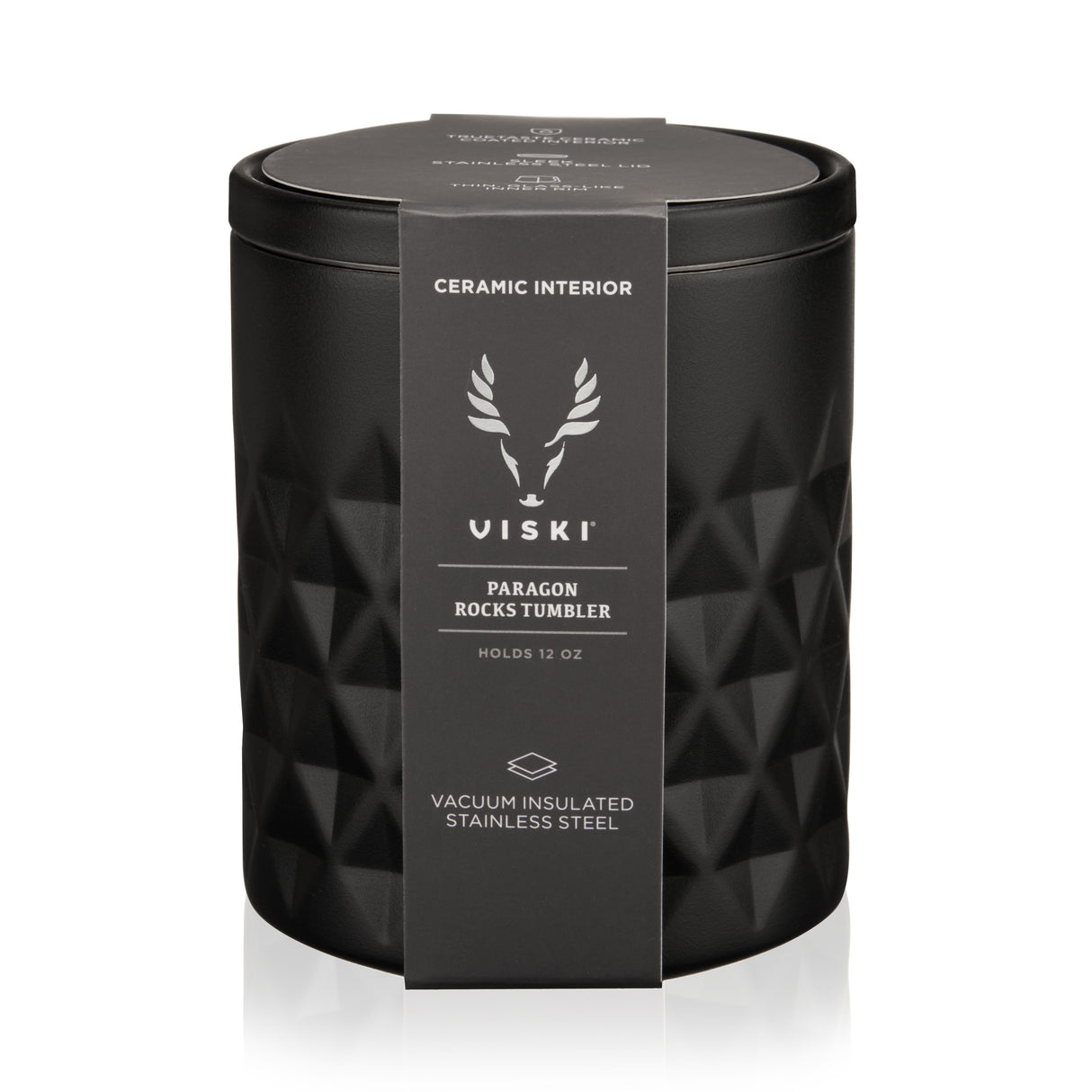Paragon Stainless Steel Rocks Tumbler in Obsidian