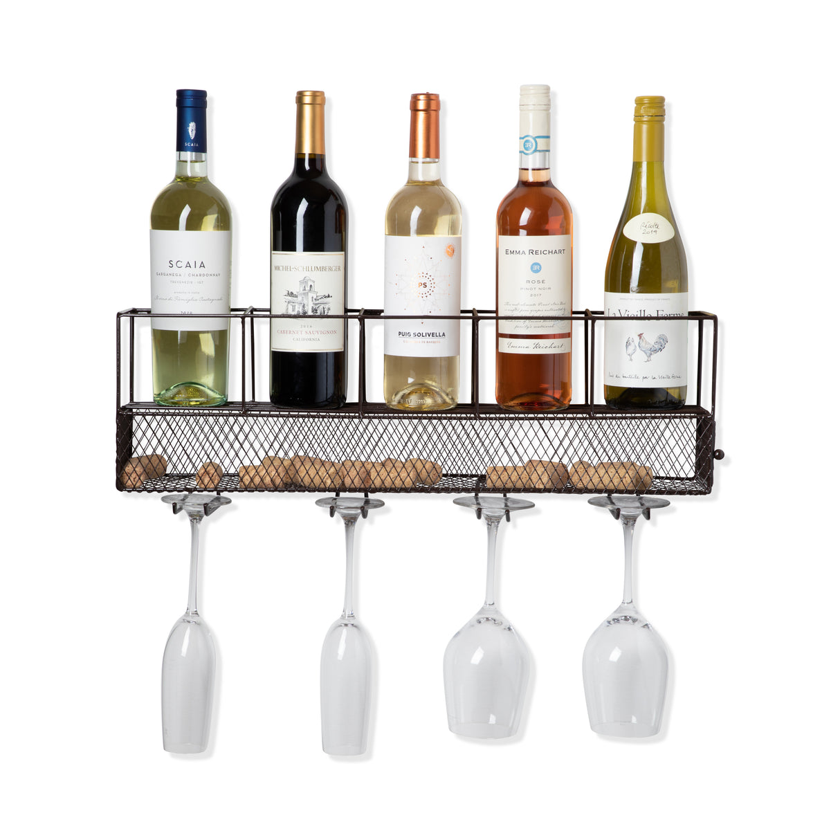 Wall Mounted Wine Shelf & Cork Cage