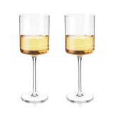 Laurel Crystal White Wine Glasses, Set of 2