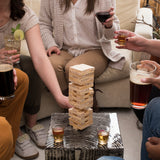 Stack Stacking Blocks Drinking Game with Shot Glasses