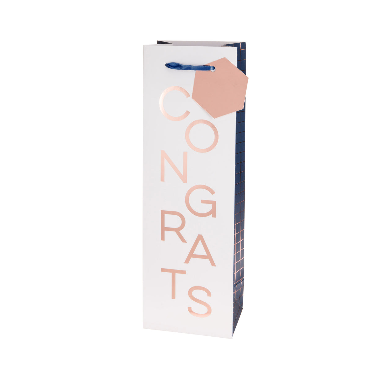 Metallic Congrats Single Bottle Wine Bag