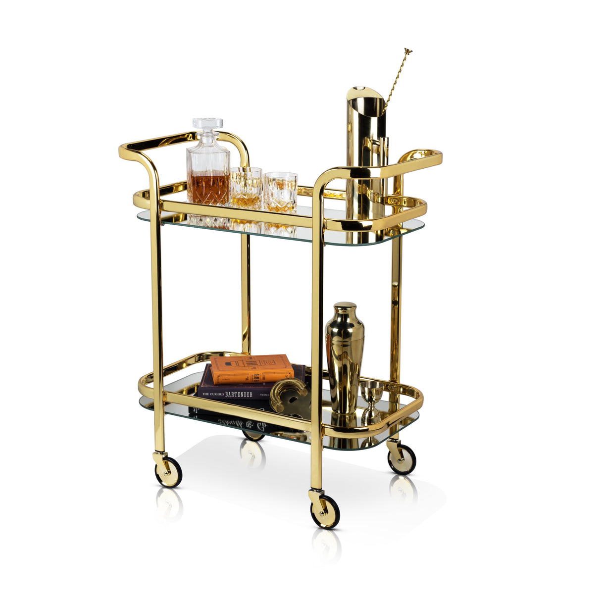 Belmont Bar Cart in Gold