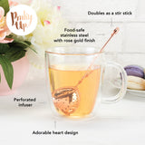 Heart Tea Infuser in Rose Gold