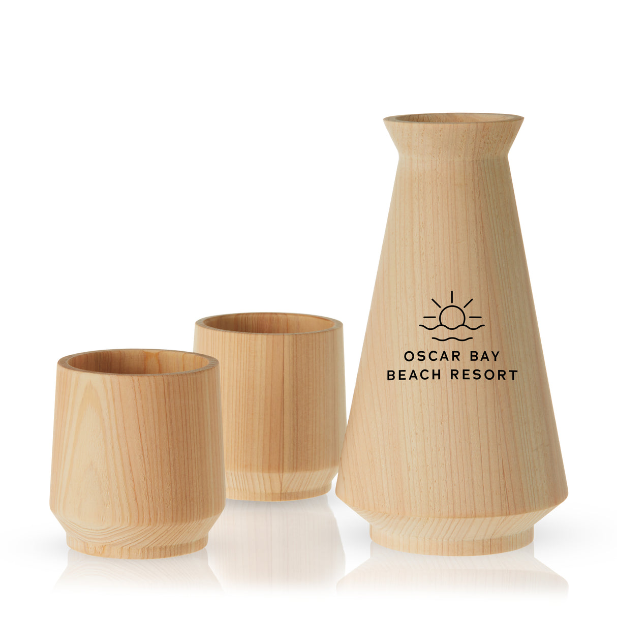 3-Piece Hinoki Cypress Sake Set