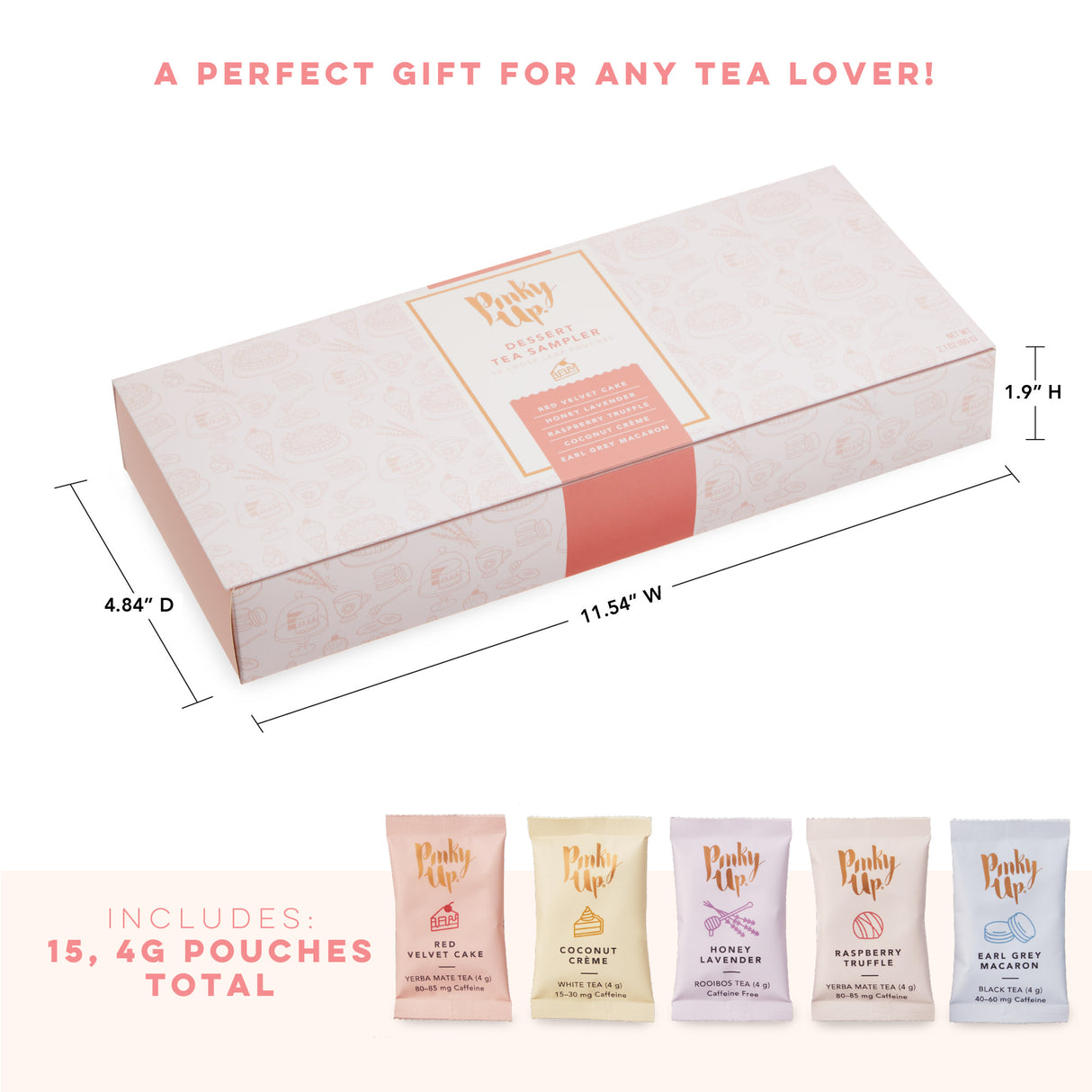 Dessert Assortment Loose Leaf Tea Sampler, 15 Pouches