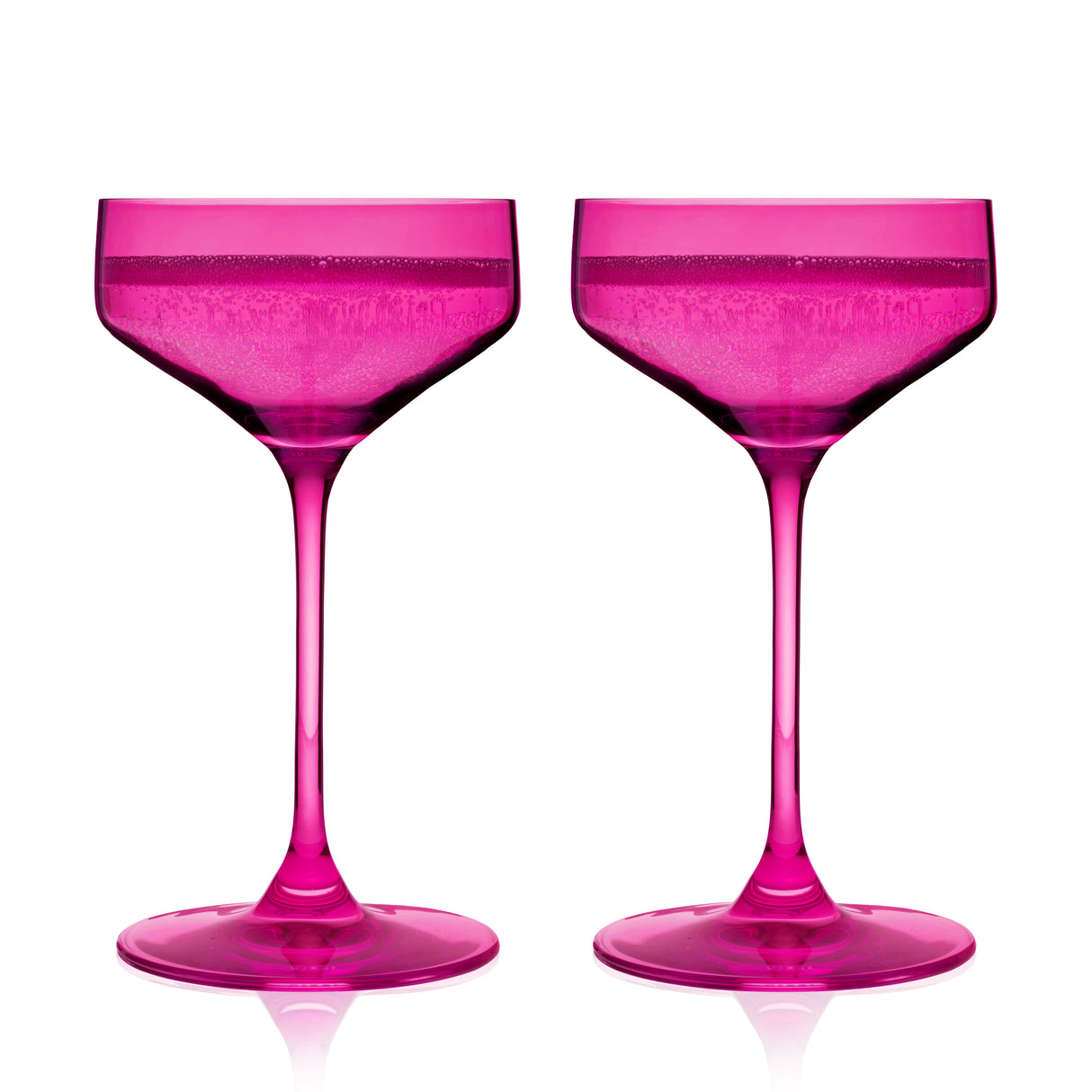 Reserve Nouveau Crystal Coupes in Berry, Set of 2