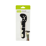 Recoil Corkscrew & Foil Cutter in Black