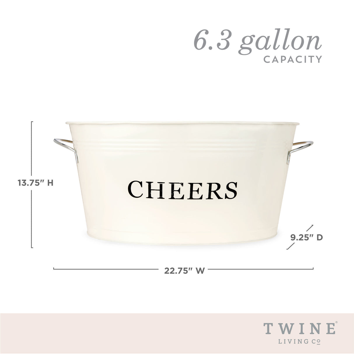 Cheers Galvanized Metal Beverage Tub