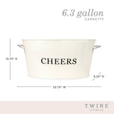 Cheers Galvanized Metal Beverage Tub