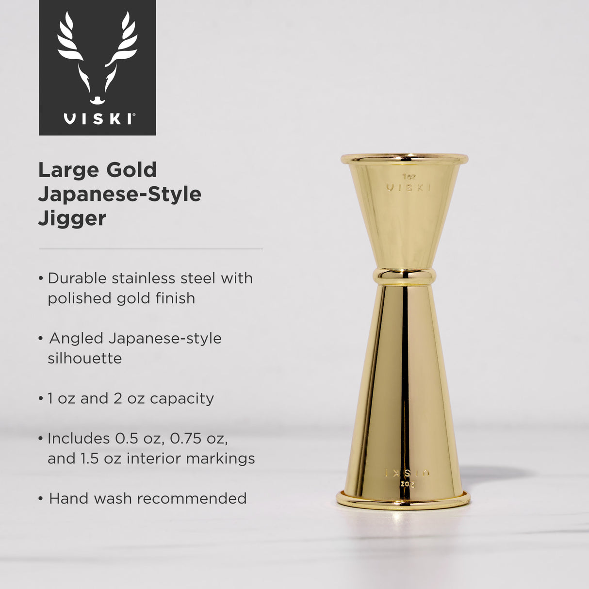 Belmont Large Japanese Style Jigger in Gold