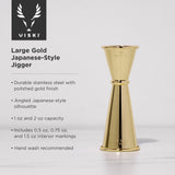 Belmont Large Japanese-Style Jigger in Gold