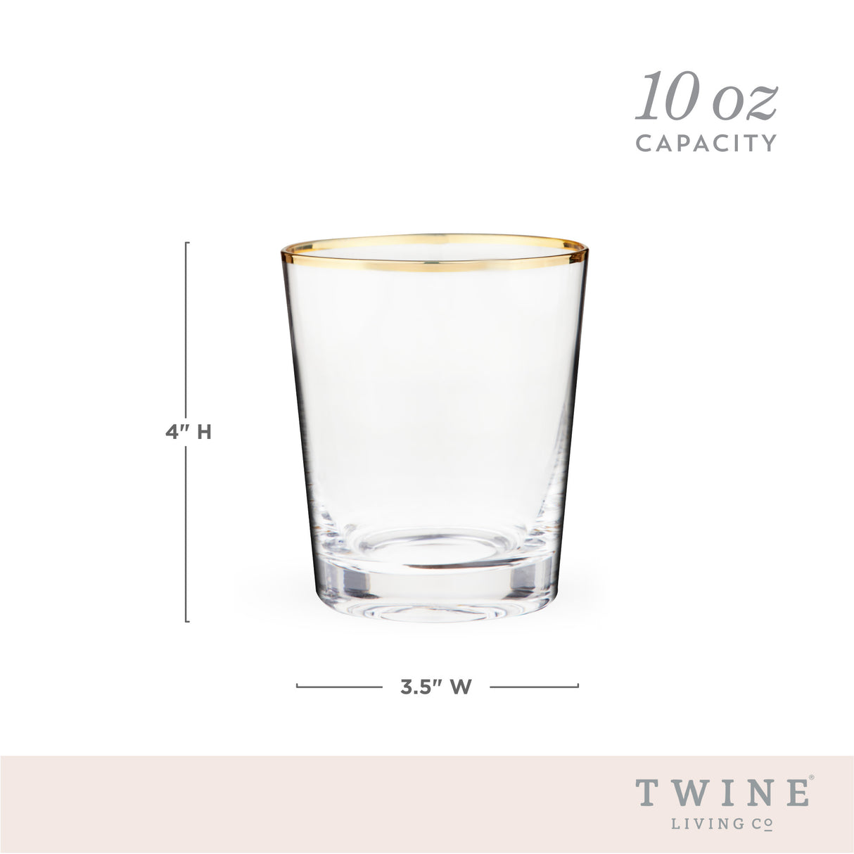 Gilded Glass Tumblers, Set of 2