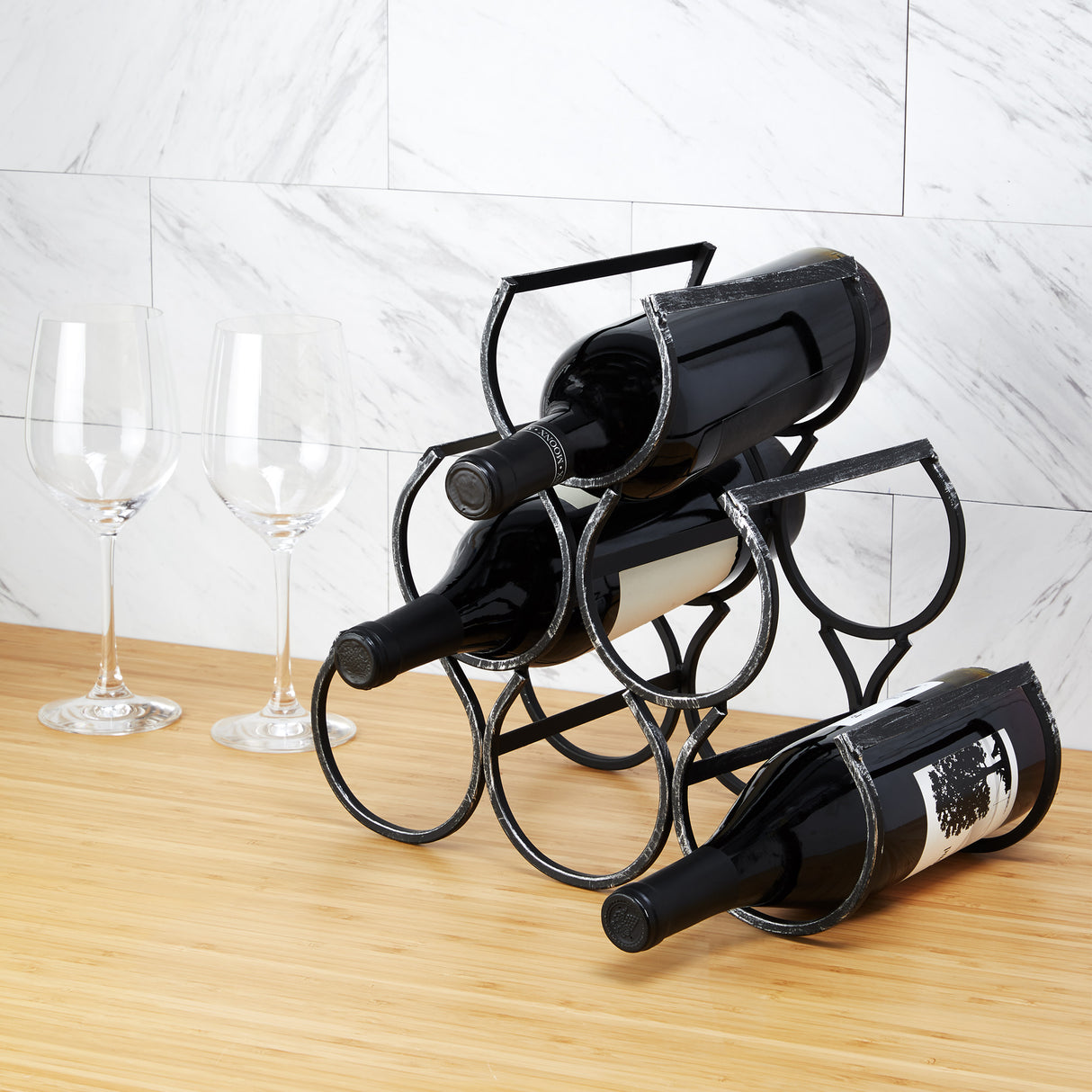 Wine Shrine 6-Bottle Metal Wine Rack