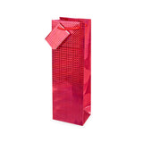 Red Holographic Single Bottle Wine Bag