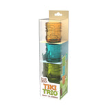 TrueZoo Tiki Trio Shot Glasses in Assorted Colors, Set of 3