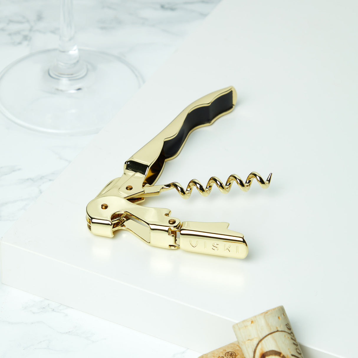 Belmont Signature Double Hinged Corkscrew in Gold