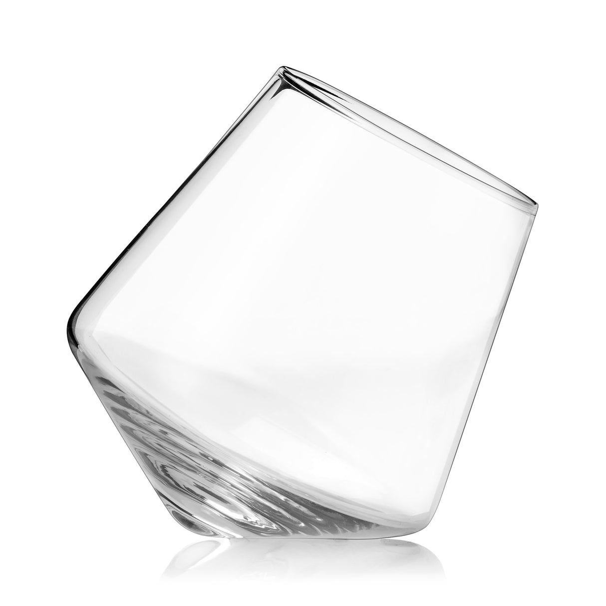 Rolling Crystal Wine Glasses, Set of 2