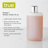 Rogue 10 oz Plastic Flask in White