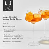 Raye Crystal Angled Amaro Spritz Glasses, Set of 2