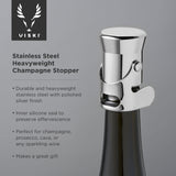 Harrison Heavyweight Champagne Stopper in Stainless Steel