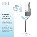 Stemmed Wine FREEZE Cooling Cup in Gray, Set of 2