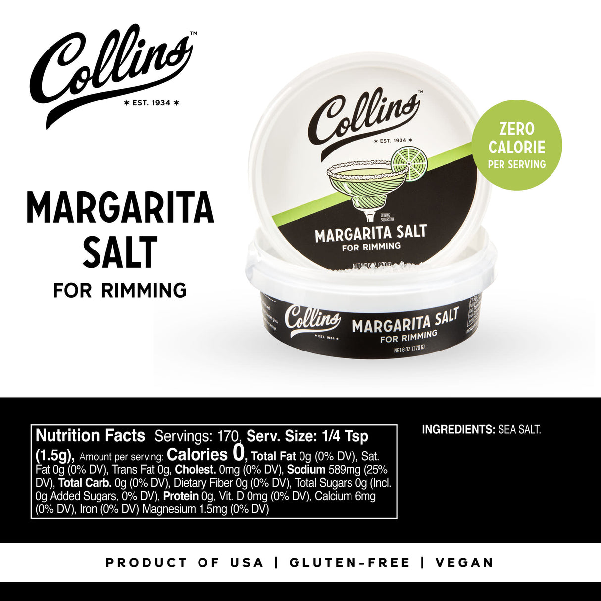 Margarita Rimming Salt, 6 oz