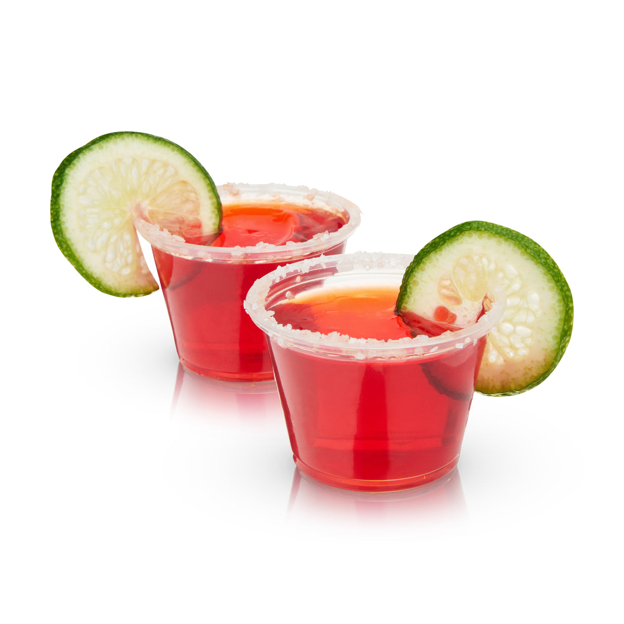 Party 2.5 oz Plastic Gelatin Shot Cups with Lids in Clear, Set of 25