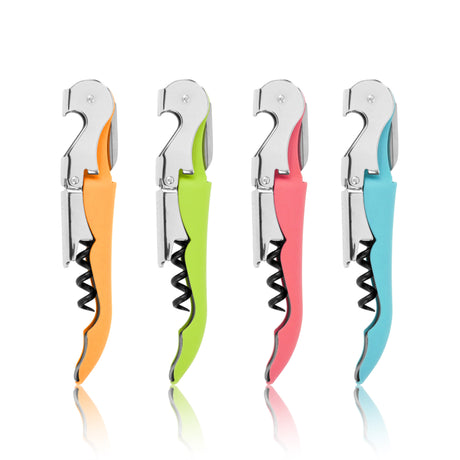 Truetap Waiter's Corkscrew in Soft-Touch Assorted Colors, CDU 20ct