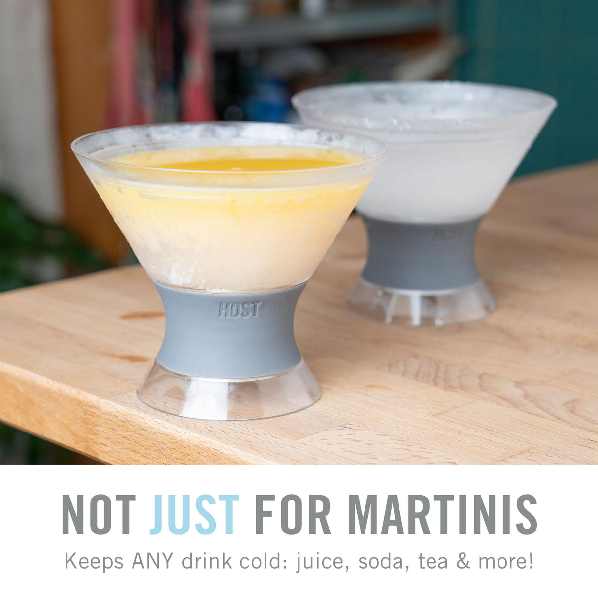 Martini FREEZE Cooling Cup in Aqua, Set of 2