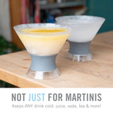 Martini FREEZE Cooling Cup in Aqua, Set of 2