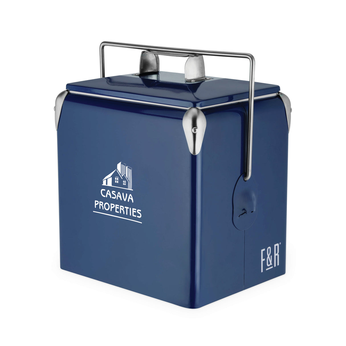 Vintage Metal Cooler in Blue