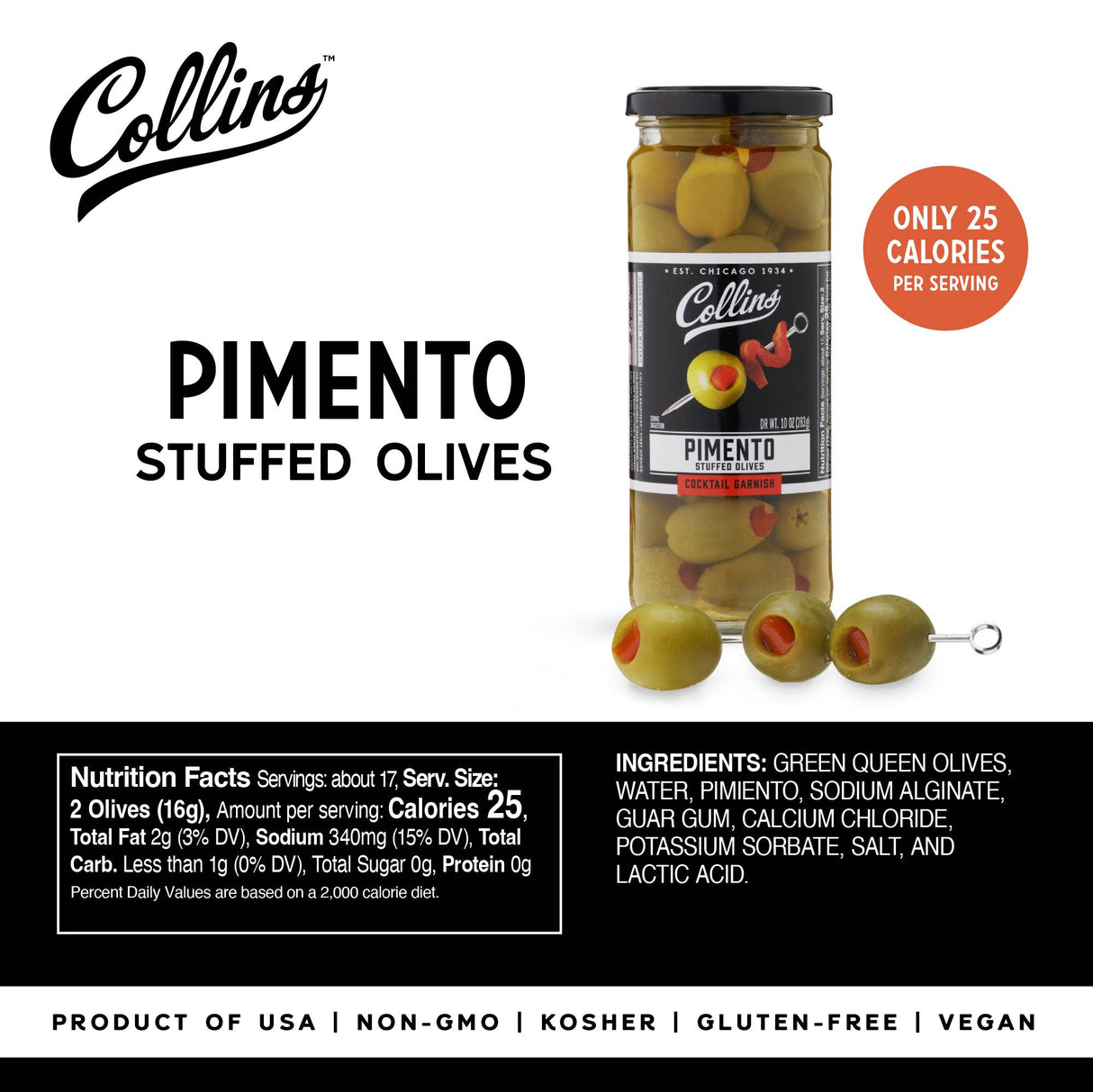 Pimento Stuffed Olives, 10 oz