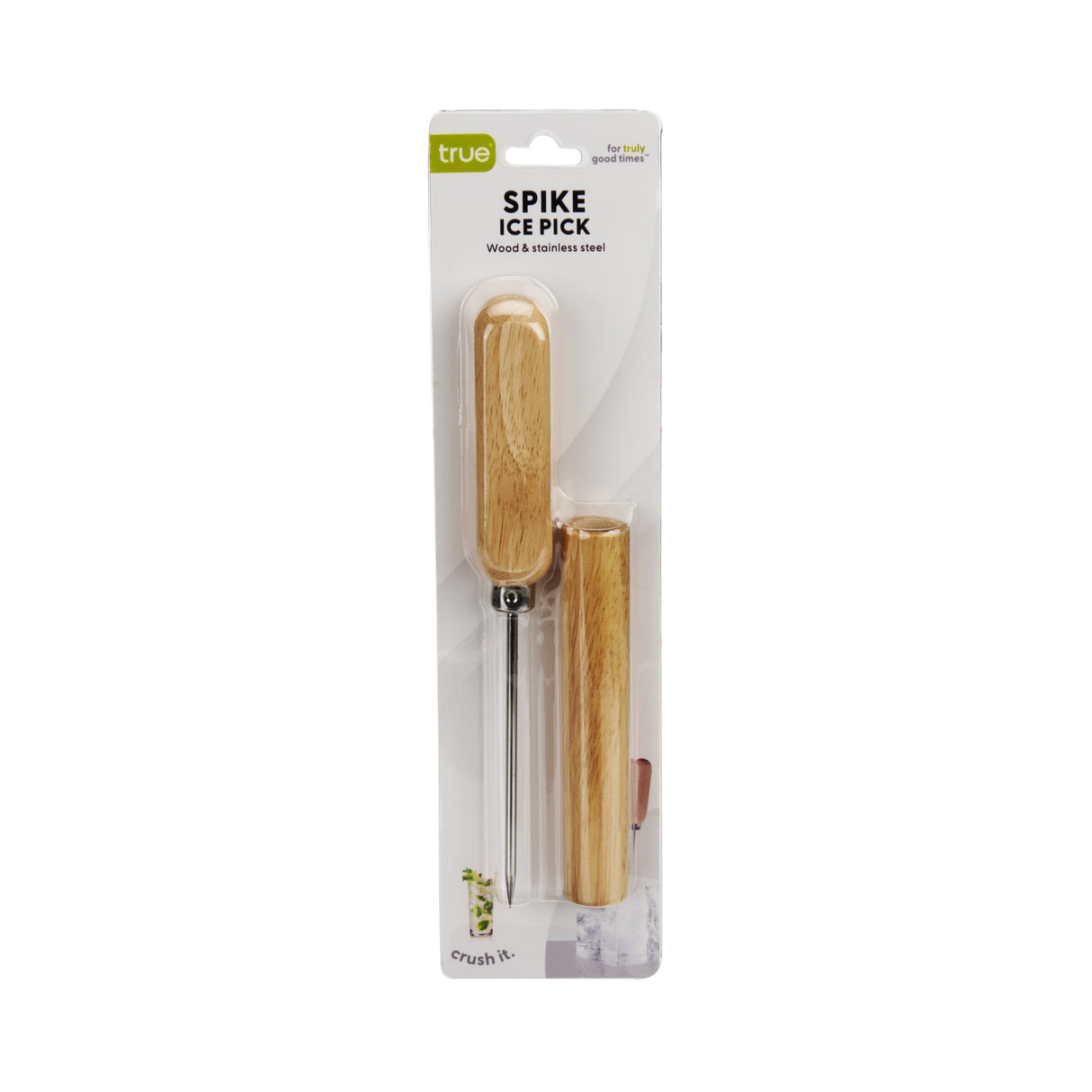 Spike Ice Pick with Wood Handle & Sheath
