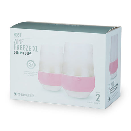 Wine FREEZE XL Cooling Cup in Tinted Blush, Set of 2