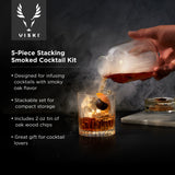 5-Piece Stacking Smoked Cocktail Kit