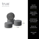Glacier Rocks Whiskey Stones, Set of 4