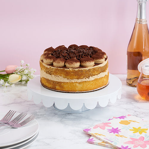 Metal Cake Stand in White