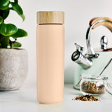 Tatyana Ceramic Travel Infuser Mug in Coral