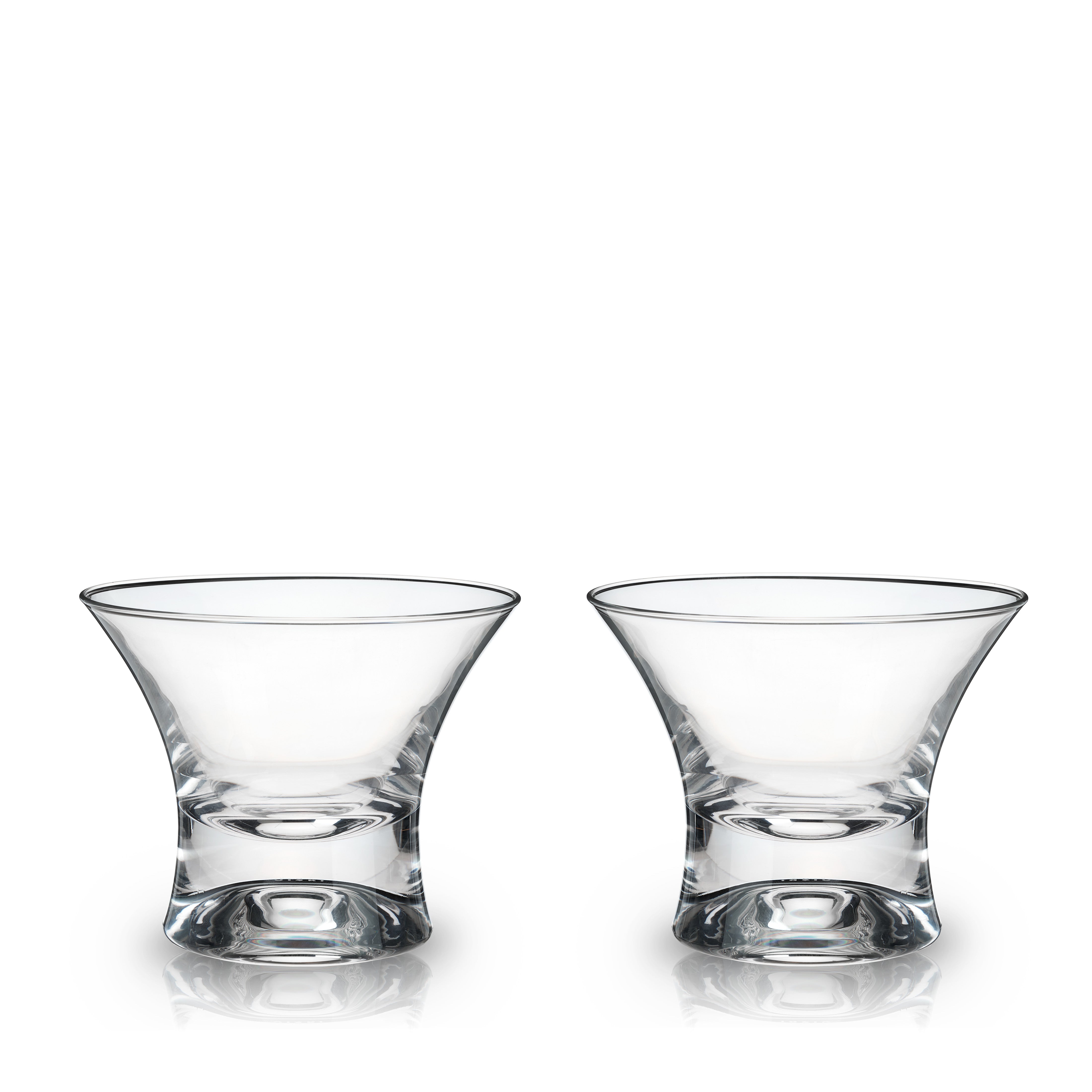Viski Heavy Base Crystal Manhattan Glasses - Thumbnail 5