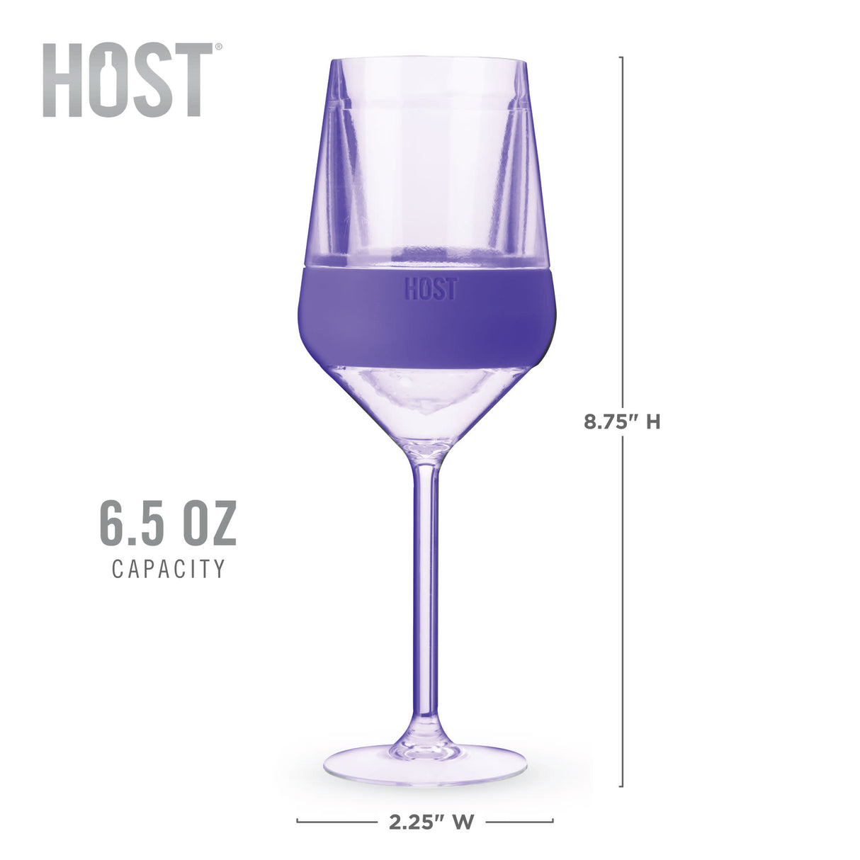 Stemmed Wine FREEZE Cooling Cup in Tinted, Set of 4