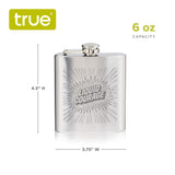 Trueflask 6 oz Stainless Steel Liquid Courage Flask