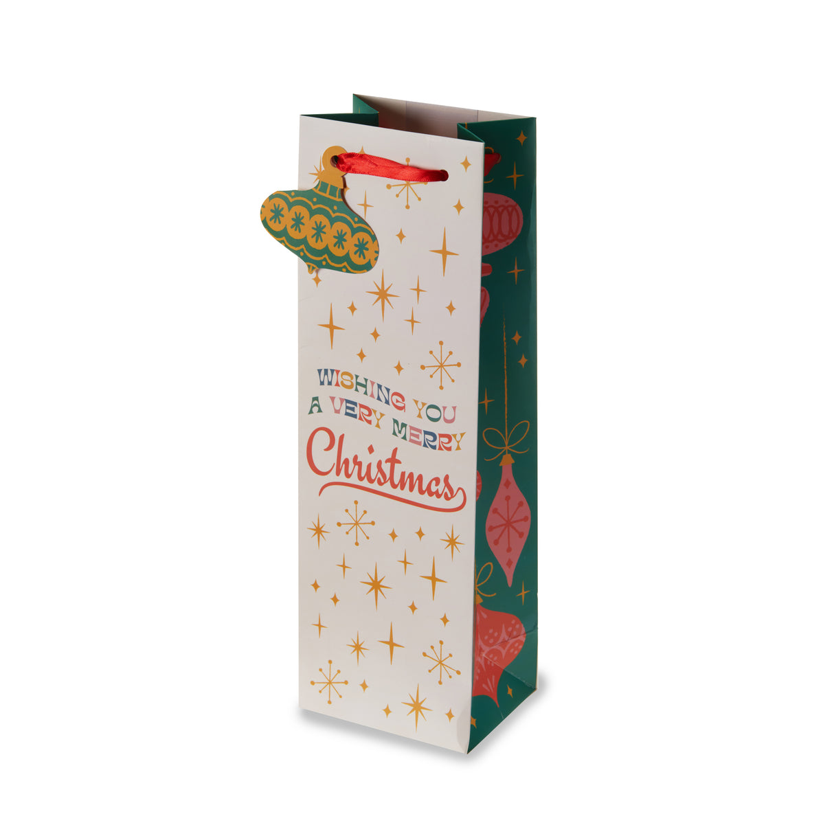 A Very Retro Christmas Single Bottle Wine Bag