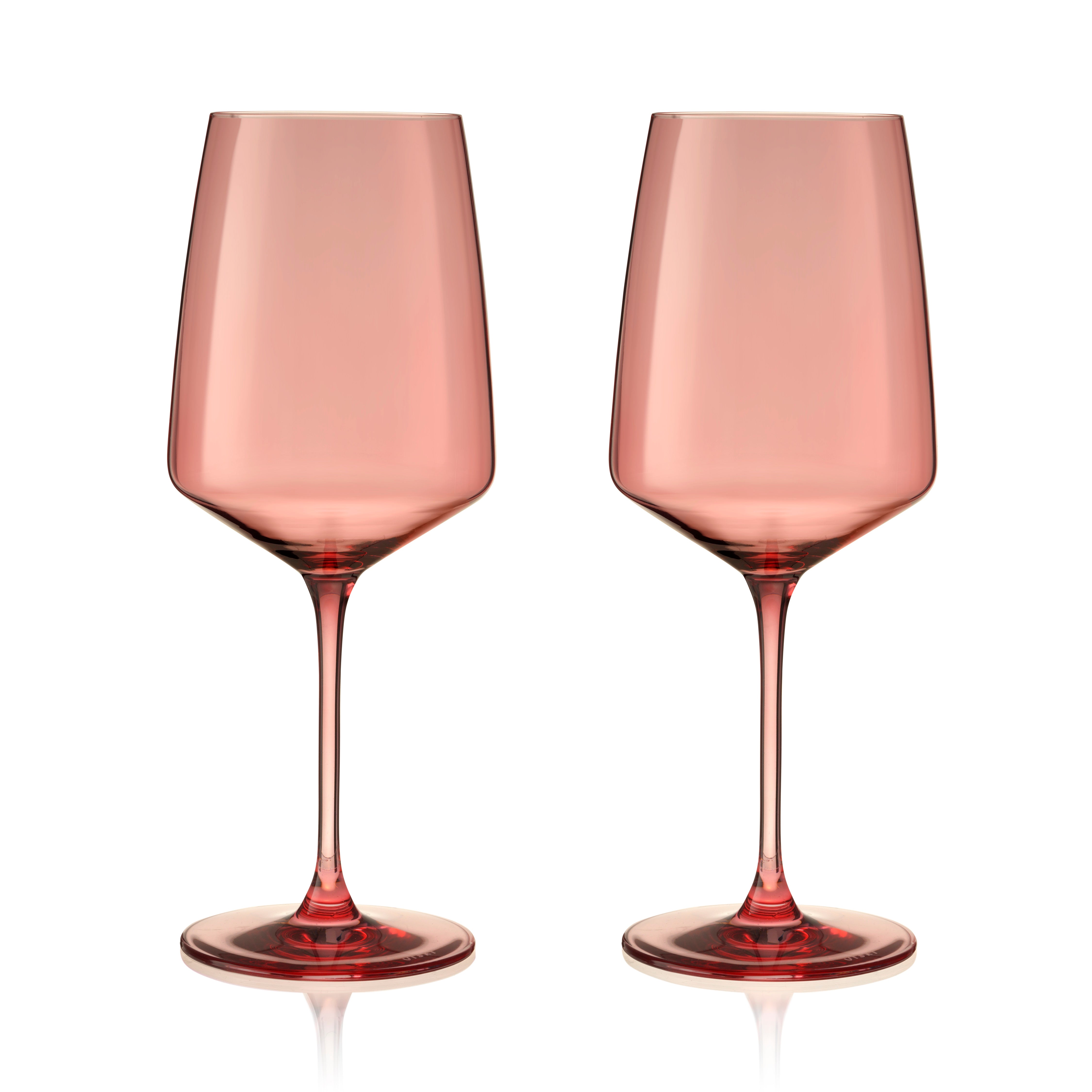 Reserve Nouveau Crystal Wine Glasses in Pomelo, Set of 2 - Thumbnail 3