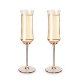 Tulip Champagne Flutes in Amber, Set of 2