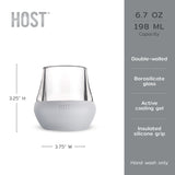 Glass FREEZE Tasting Cooling Cup in Gray, Set of 2