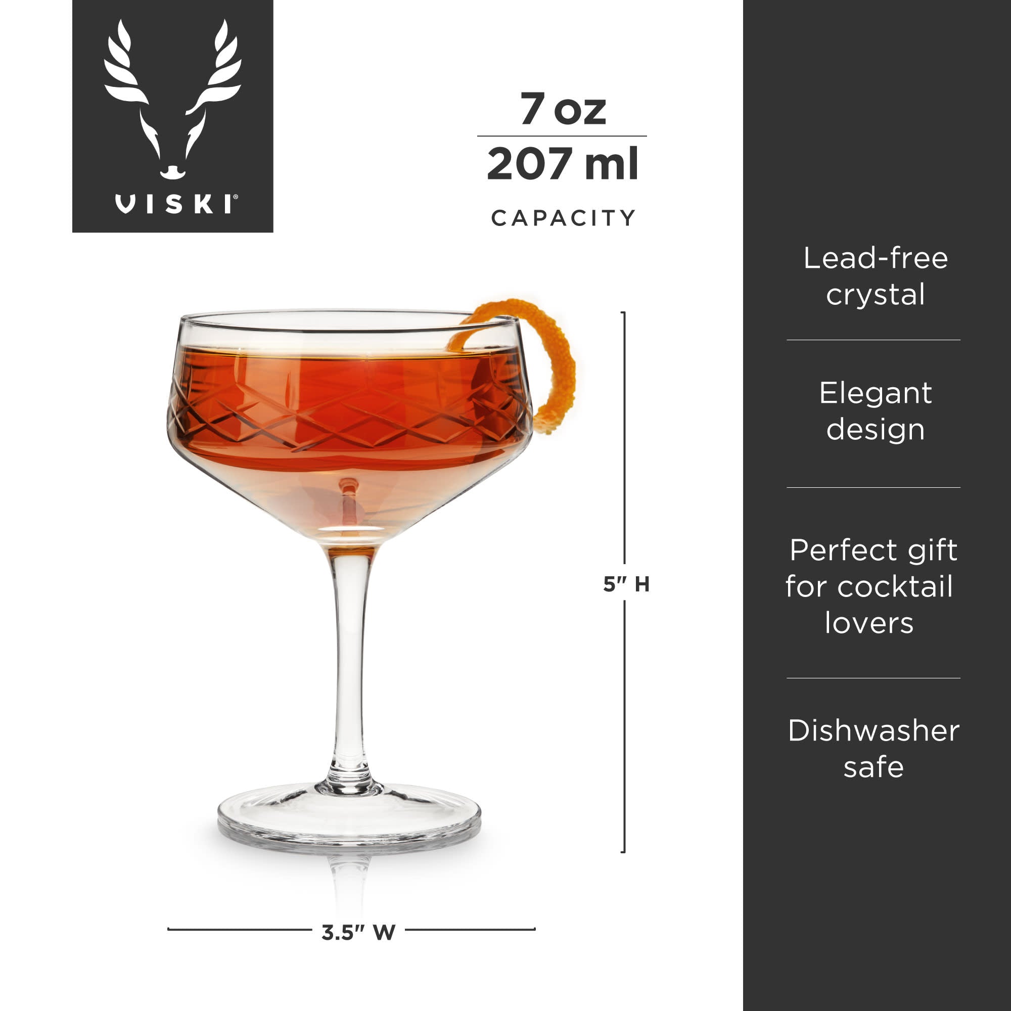 Viski Admiral Coupe Glasses - Thumbnail 5