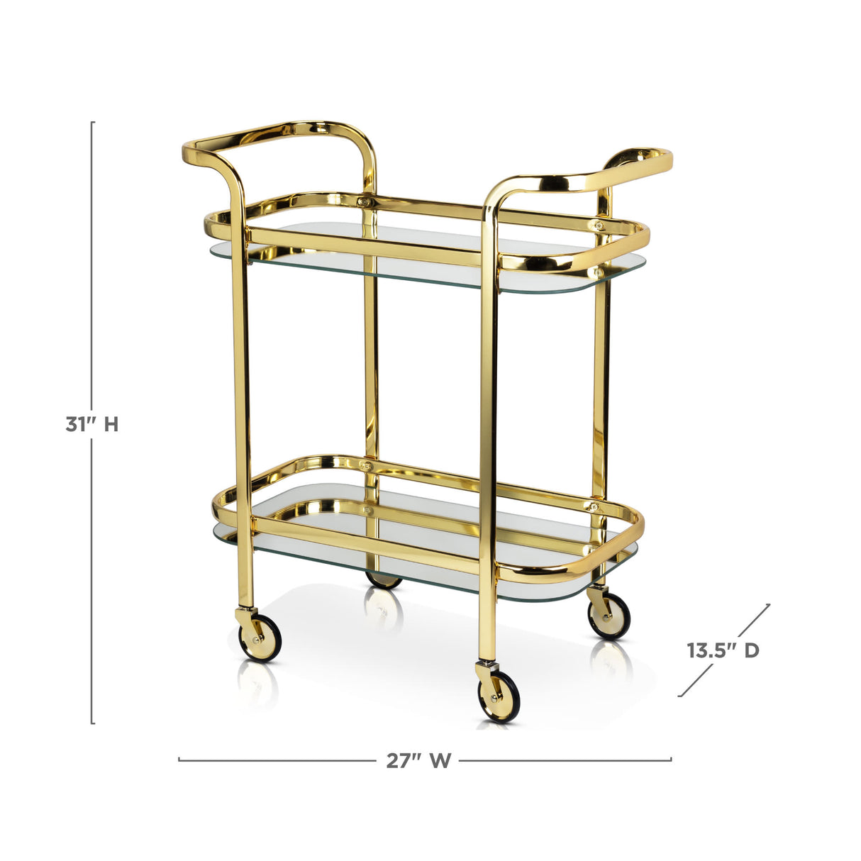 Belmont Bar Cart in Gold