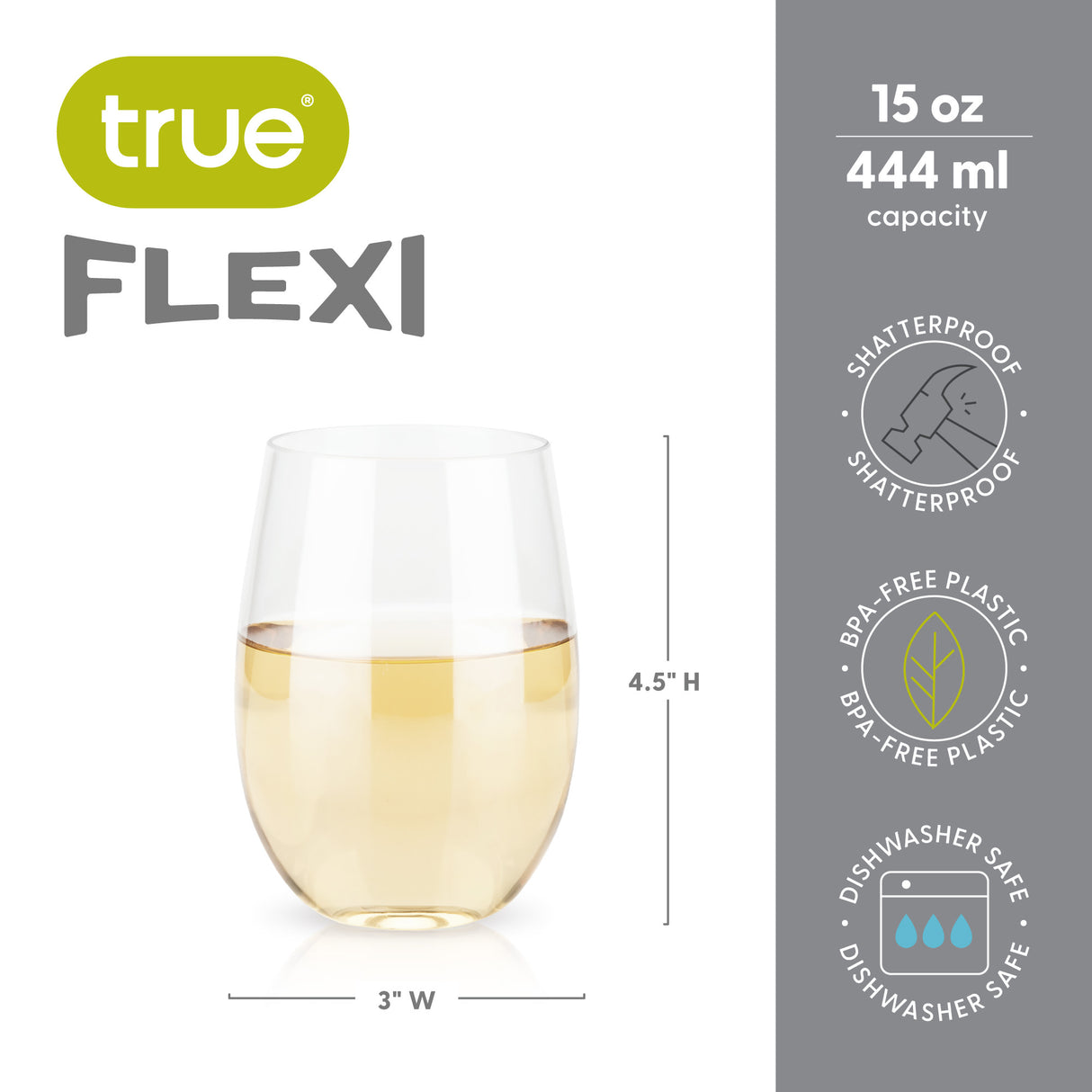 Flexi 8 oz Stemless Wine Cup, Bulk